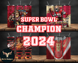 San Francisco 49ers Super Bowl Tumbler Png, Super Bowl 2024 Tumbler Wrap 08