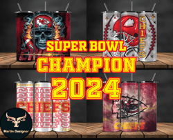 Kansas City Chiefs Super Bowl Tumbler Png, Super Bowl 2024 Tumbler Wrap 13