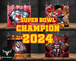 Kansas City Chiefs Super Bowl Tumbler Png, Super Bowl 2024 Tumbler Wrap 17