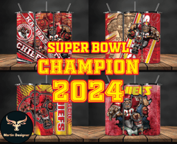 Kansas City Chiefs Super Bowl Tumbler Png, Super Bowl 2024 Tumbler Wrap 19