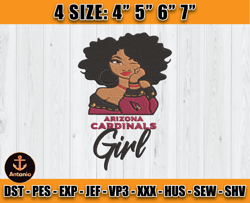 Cardinals Embroidery, NFL Girls Embroidery, NFL Machine Embroidery Digital, 4 sizes Machine Emb Files -12 - Martin