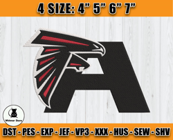 Atlanta Falcons Embroidery, NFL Falcons Embroidery, NFL Machine Embroidery Digital, 4 sizes Machine Emb Files-20-Martin