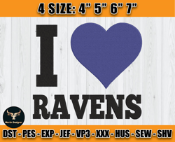 Ravens Embroidery, NFL Ravens Embroidery, NFL Machine Embroidery Digital, 4 sizes Machine Emb Files - 03 Martin