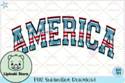 America Varsity Retro 4th of July PNG Design 57