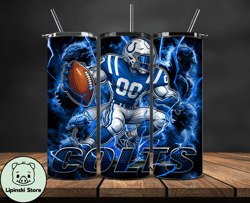 Indianapolis Colts Tumbler Wrap Glow, NFL Logo Tumbler Png, NFL Design Png-14