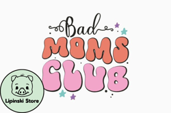 Retro Bad Moms Club Leopard SVG  DesignDesign14