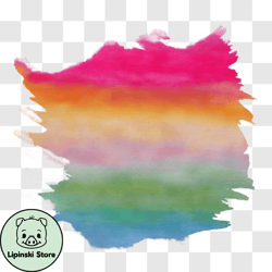 Abstract Rainbow Colored Paper Cutout PNG248 Design 248