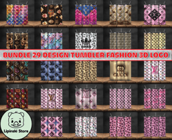 Bundle 29 Design Tumbler Fashion 3D Logo Fashion Patterns, Logo Fashion Tumbler -30 by Lipinski