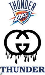 Oklahoma City Thunder PNG, Gucci NBA PNG, Basketball Team PNG,  NBA Teams PNG ,  NBA Logo  Design 118