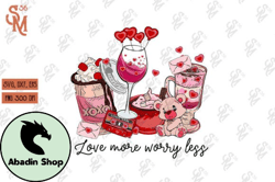 Love More Worry Less Coffee Valentine