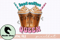 Iced Coffee Queen Sublimation PNG