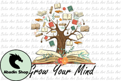 Grow Your Mind Book Flower Sublimation