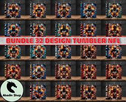 Bundle 32 Design NFL Teams, Cracked Hole Design, NFL Logo, Tumbler Design, Design Bundle Football, NFL Tumbler Design 09