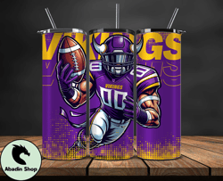 Minnesota Vikings NFL Tumbler Wraps, Tumbler Wrap Png, Football Png, Logo NFL Team, Tumbler Design 21