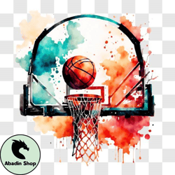 Abstract Basketball Art PNG