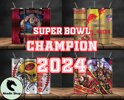 San Francisco 49ers Super Bowl Tumbler Png, Super Bowl 2024 Tumbler Wrap 05