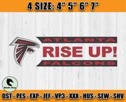 Atlanta Falcons Embroidery, NFL Falcons Embroidery, NFL Machine Embroidery Digital, 4 sizes Machine Emb Files-03-Abadin