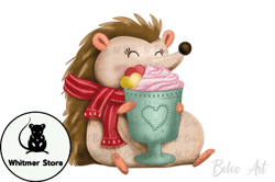 Baby Hedgehog Drink Coffee Png