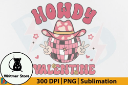 Howdy Valentine PNG Groovy Disco Ball