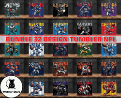 Bundle 32 Design NFL Teams, NFL Logo, Tumbler Design, Design Bundle Football, NFL Tumbler Design 17