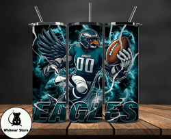 Philadelphia Eagles Tumbler Wrap Glow, NFL Logo Tumbler Png, NFL Design Png-26