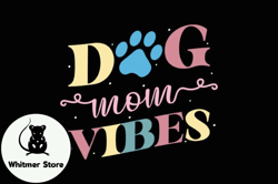 Dog Mom Vibes Retro Mothers Day SVG Design04