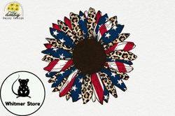 Sunflower 4th of July Png Design 40
