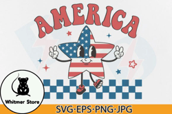 Retro America SVG, Funny 4th of July PNG Design 51