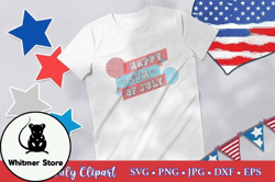 Happy 4th of July USA Basketball Type Design 16