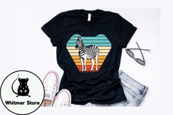 Vintage Retro Zebra T Shirt Design