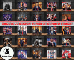 Bundle 25 Design Tumbler Donald Trump, Trump Tumbler Wrap PNG Design by Whitmer Store 26
