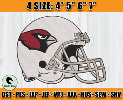 Cardinals Embroidery, NFL Cardinals Embroidery, NFL Machine Embroidery Digital, 4 sizes Machine Emb Files - 03 - Whit