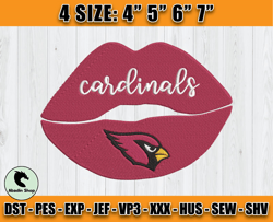 Cardinals Embroidery, NFL Cardinals Embroidery, NFL Machine Embroidery Digital, 4 sizes Machine Emb Files - 04 - Whit