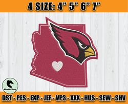 Cardinals Embroidery, NFL Cardinals Embroidery, NFL Machine Embroidery Digital, 4 sizes Machine Emb Files -11 - Whit