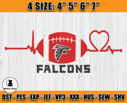 Atlanta Falcons Embroidery, NFL Falcons Embroidery, NFL Machine Embroidery Digital, 4 sizes Machine Emb Files-04-Whitmer
