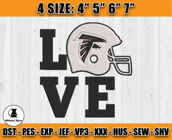 Atlanta Falcons Embroidery, NFL Falcons Embroidery, NFL Machine Embroidery Digital, 4 sizes Machine Emb Files -12-Whitme