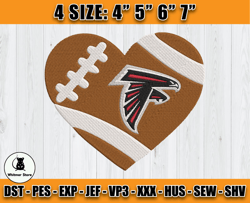 Atlanta Falcons Embroidery, NFL Falcons Embroidery, NFL Machine Embroidery Digital, 4 sizes Machine Emb Files -15-Whitme