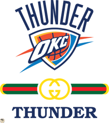 Oklahoma City Thunder PNG, Gucci NBA PNG, Basketball Team PNG,  NBA Teams PNG ,  NBA Logo  Design 62