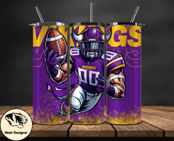 Minnesota Vikings NFL Tumbler Wraps, Tumbler Wrap Png, Football Png, Logo NFL Team, Tumbler Design by Nash Designer Stor