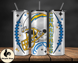 3D Los Angeles Chargers Inflated Puffy Tumbler Wraps , Nfl Tumbler Png 39