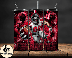 Atlanta Falcons Tumbler Wrap Glow, NFL Logo Tumbler Png, NFL Design Png, Design by Obryant Shop-02