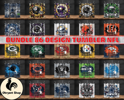 Bundle 86 Design NFL Teams, NFL Logo, Tumbler Design, Design Bundle Football, NFL Tumbler Design, Design by Obryant Shop