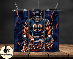 Chicago BearsTumbler Wrap, NFL Logo Tumbler Png, Nfl Sports, NFL Design Png, Design by Obryant Shop-06