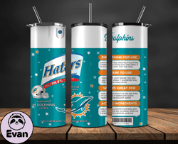 Miami Dolphins Haters Be Gone Tumbler Png, Nfl Tumbler Png 28