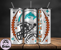3D  Miami Dolphins Inflated Puffy Tumbler Wraps , Nfl Tumbler Png 46