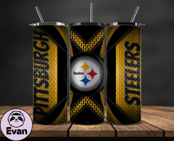 Pittsburgh Steelers Tumbler Wrap, NFL Logo Tumbler Png, NFL Design Png-89