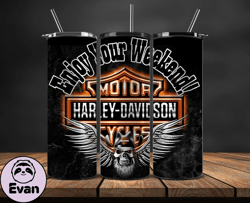 Harley Tumbler Wrap,Harley Davidson PNG, Harley Davidson Logo, Design by Evan 56