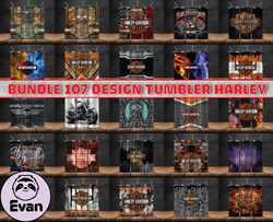 Bundle 107 Design Harley Tumbler Wrap,Harley Davidson PNG, Harley Davidson Logo, Design by Evan 108