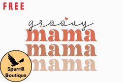 Free Groovy Mama, Mother day PNG, Mother day PNG Retro Mothers Day Design 321