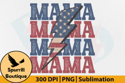 Mama 4th of July PNG, Mom Patriotic, USA Design 36